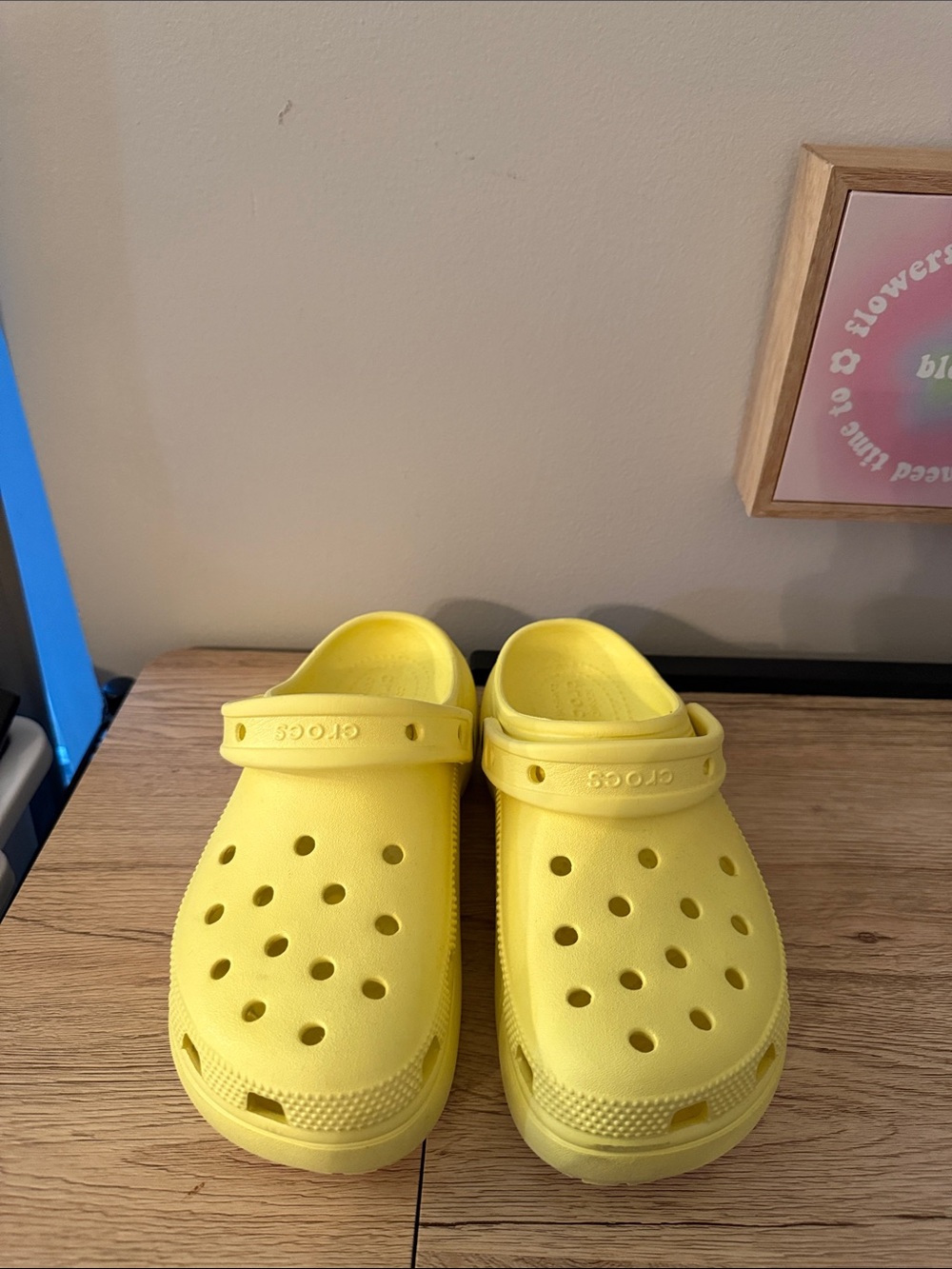 Yellow Platform Crocs - Size 6 - Picture 2 of 5